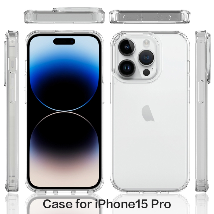  iPhone 15 Pro Skal Akryl/TPU Shockproof Transparent