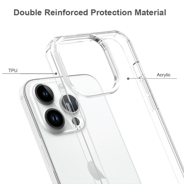  iPhone 15 Pro Skal Akryl/TPU Shockproof Transparent