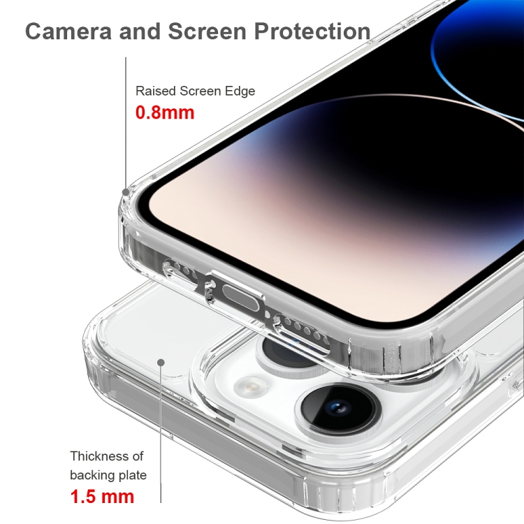  iPhone 15 Pro Skal Akryl/TPU Shockproof Svart