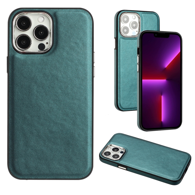  iPhone 15 Pro Skal Läderbelagt Grön