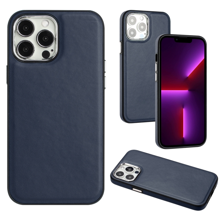  iPhone 15 Pro Skal Läderbelagt Blå