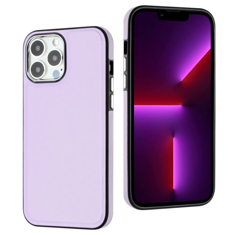  iPhone 15 Pro Skal Läderbelagt Lila