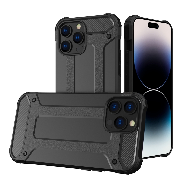  iPhone 15 Pro Skal Shockproof Armor Hybrid Svart