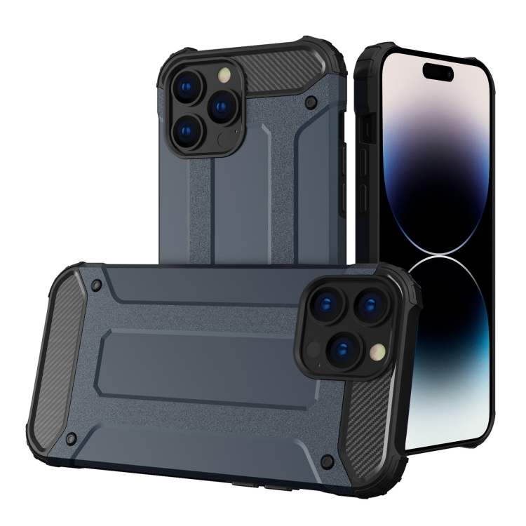  iPhone 15 Pro Skal Shockproof Armor Hybrid Blå