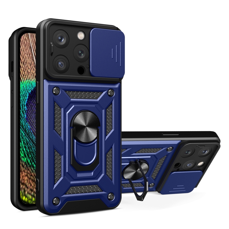  iPhone 15 Pro Skal CamShield Hybrid Ring Blå