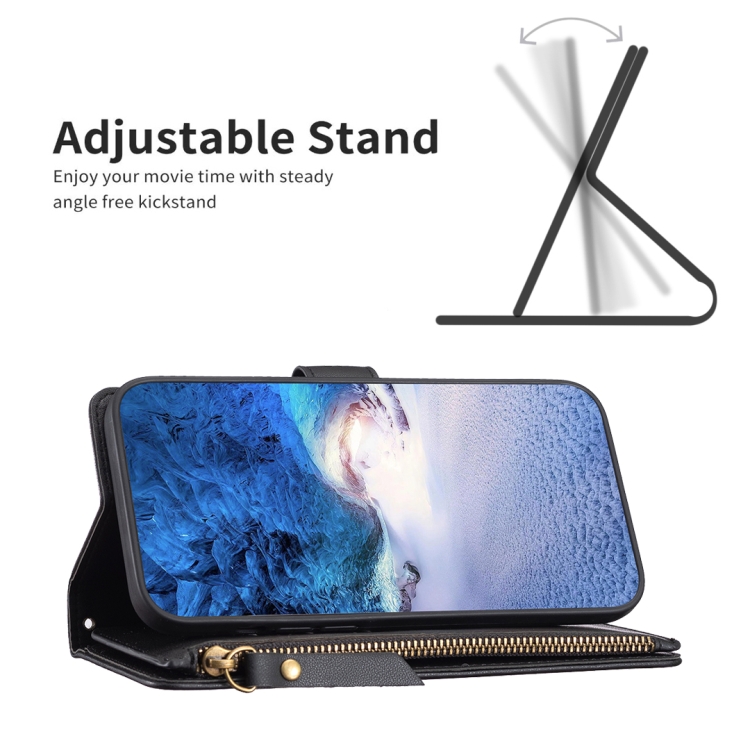 iPhone 15 Pro Fodral 9-Kort Multifunktionell Svart