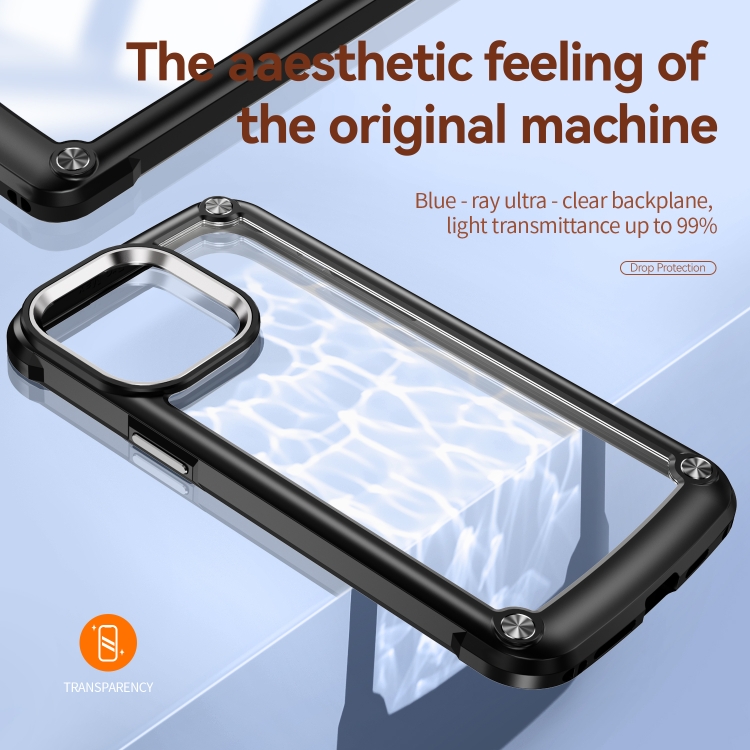  iPhone 15 Pro Skal Shockproof Armor Hybrid Svart