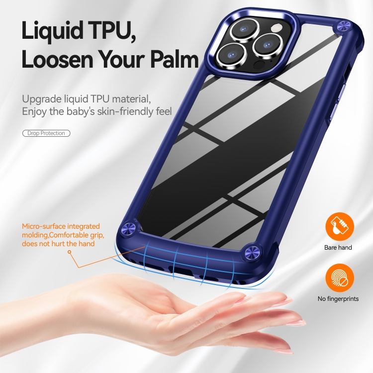  iPhone 15 Pro Skal Shockproof Armor Hybrid Blå