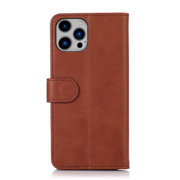  iPhone 15 Pro Fodral Läder Solid Brun