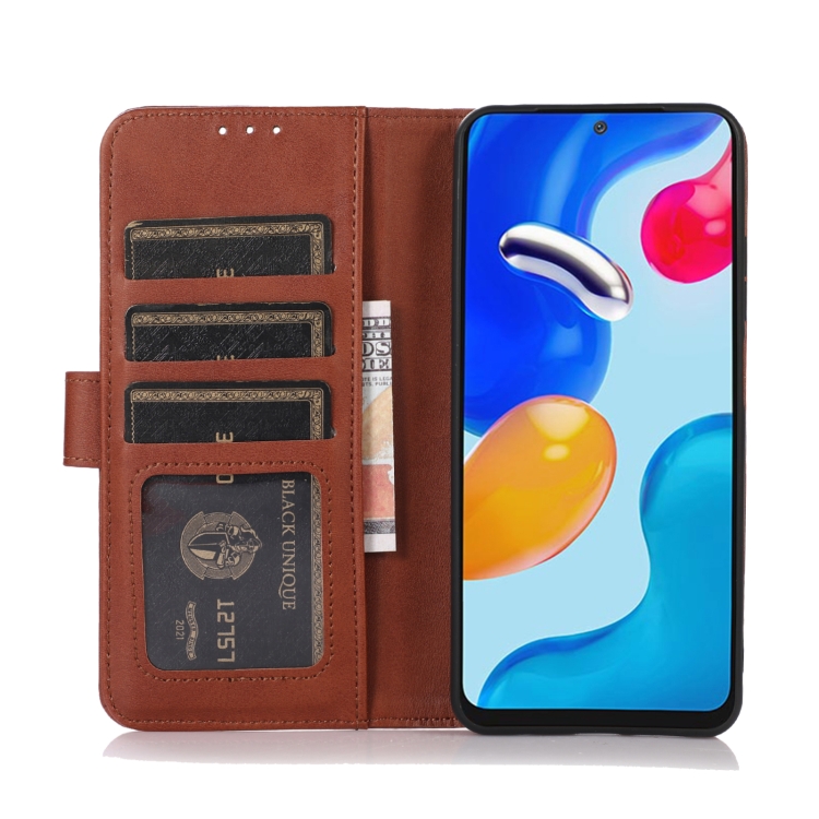  iPhone 15 Pro Fodral Läder Solid Brun