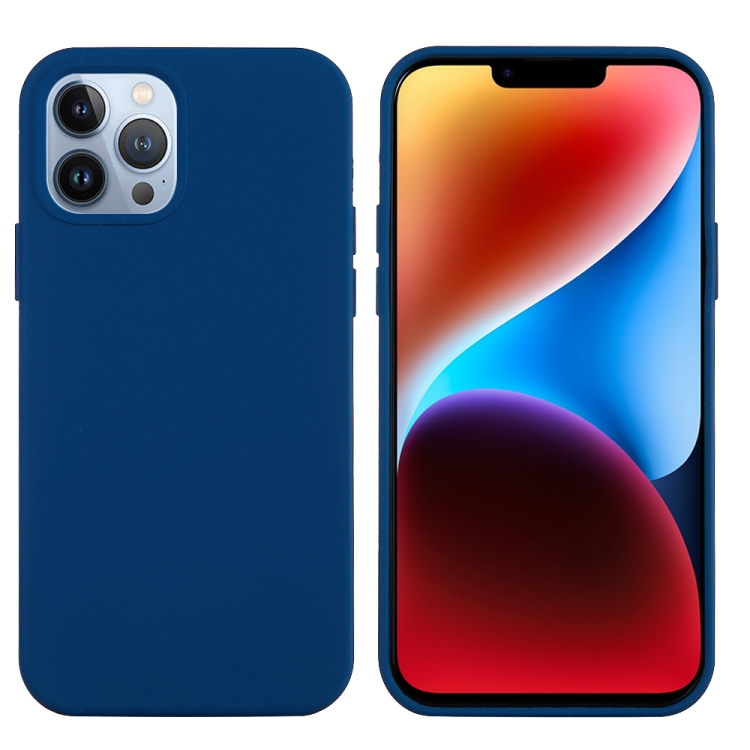  iPhone 15 Pro Skal Silikon Mörk Blå