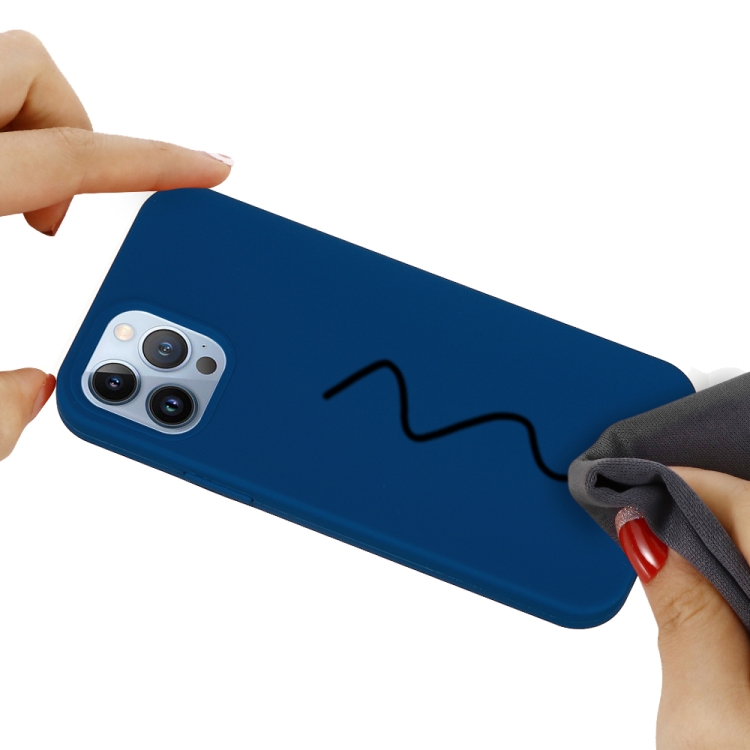  iPhone 15 Pro Skal Silikon Mörk Blå