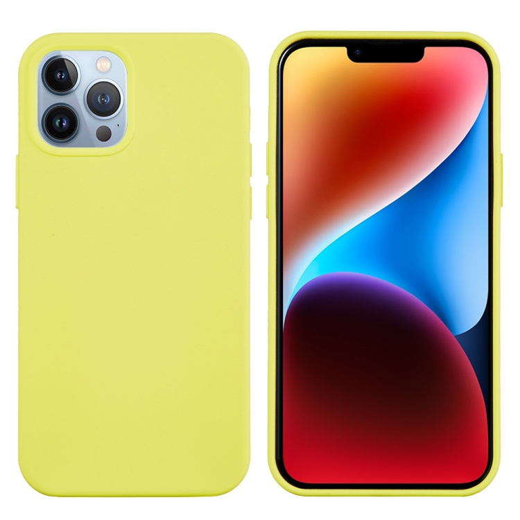  iPhone 15 Pro Skal Silikon Gul
