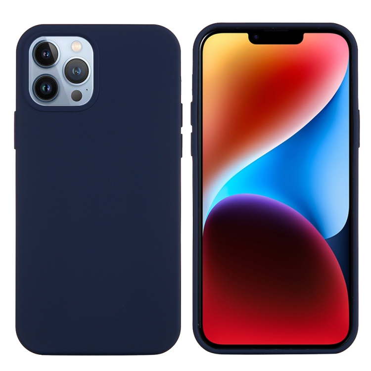 iPhone 15 Pro Skal Silikon Midnatt Blå
