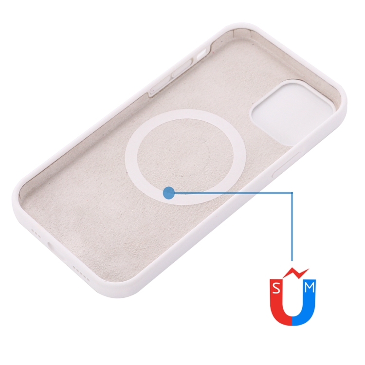  iPhone 15 Pro Skal MagSafe Silikon Vit