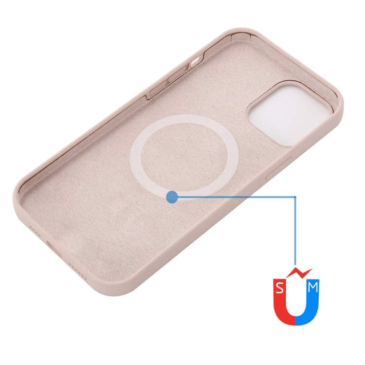  iPhone 15 Pro Skal MagSafe Silikon Ljus Rosa