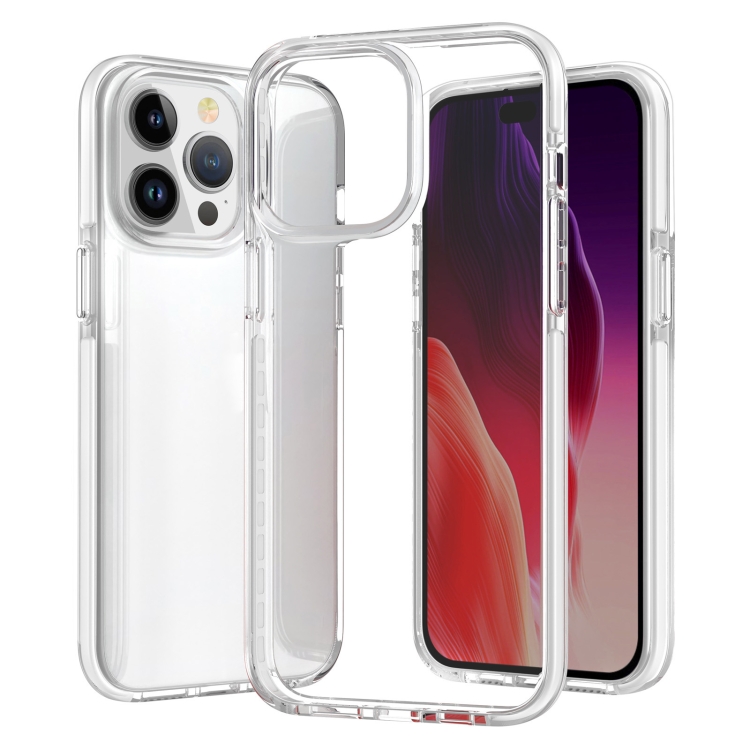  iPhone 15 Pro Skal Hybrid Dual-Color Vit