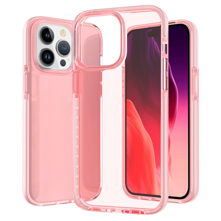  iPhone 15 Pro Skal Hybrid Dual-Color Rosa