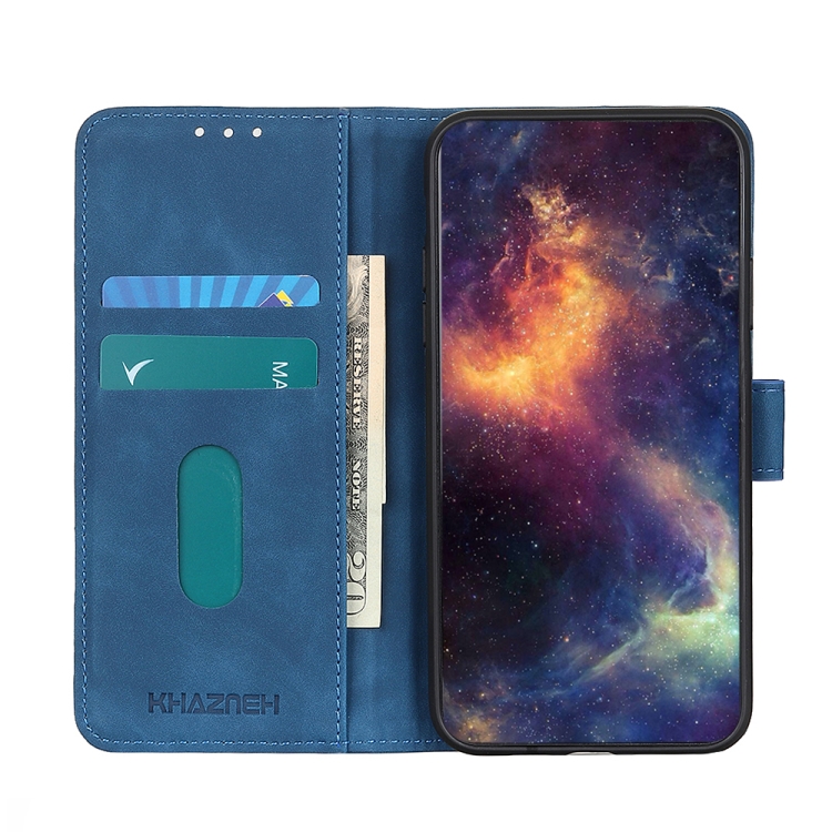 KHAZNEH KHAZNEH iPhone 15 Pro Fodral Retro Läder Blå