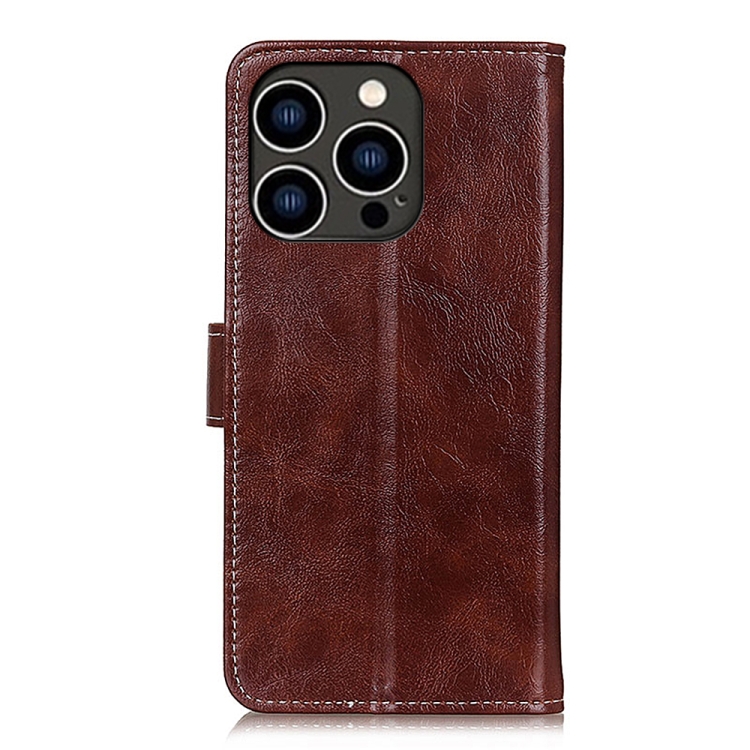  iPhone 15 Pro Fodral Retro Crazy Horse Brun
