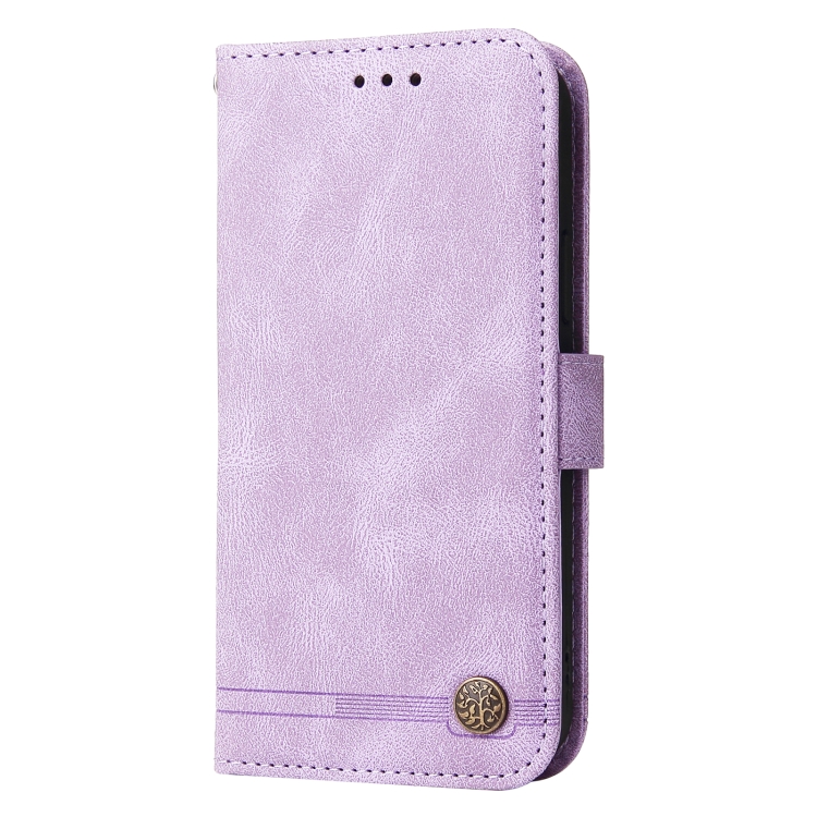  iPhone 15 Pro Fodral Skin Feel Läder Lila