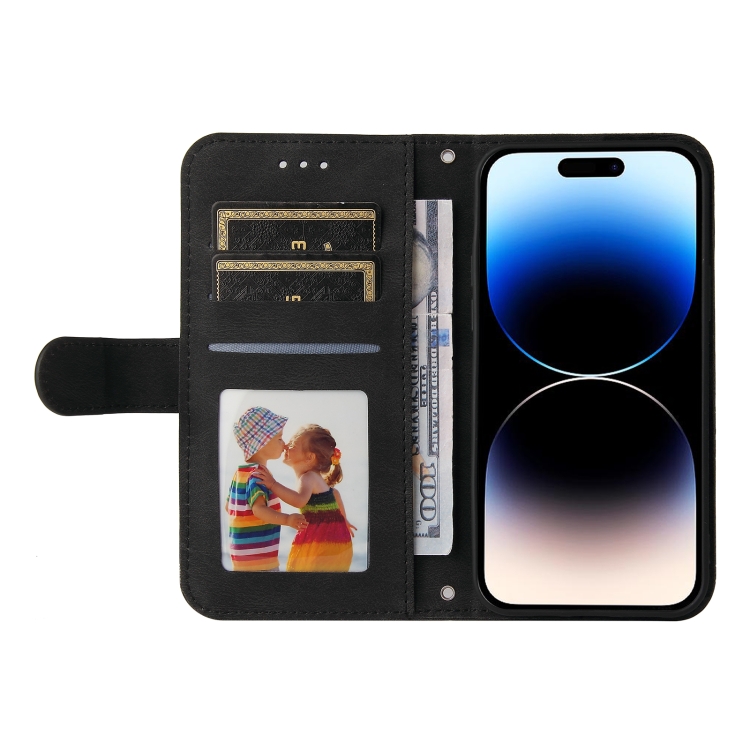  iPhone 15 Pro Fodral Skin Feel Läder Svart