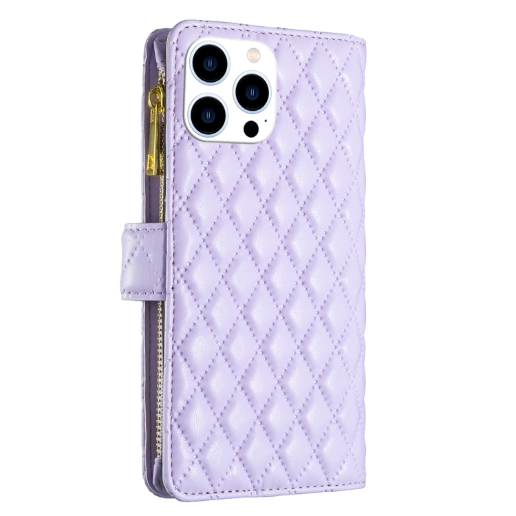 BINFEN BINFEN iPhone 15 Pro Fodral Diamond Multifunktionell Lila