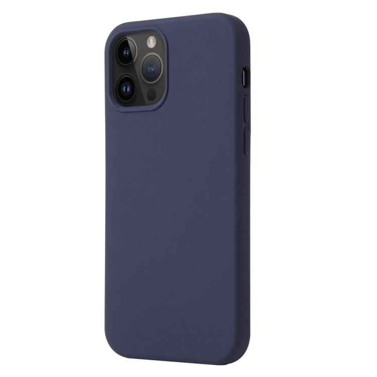  iPhone 15 Pro Skal Liquid Silikon Mörk Blå