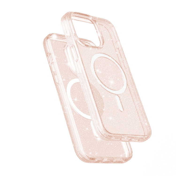  iPhone 15 Pro Skal MagSafe Glitter Hybrid Guld