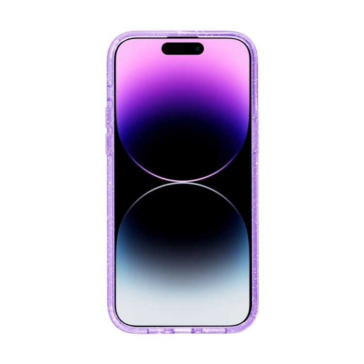  iPhone 15 Pro Skal MagSafe Glitter Hybrid Lila