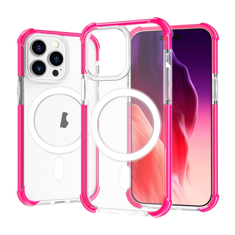  iPhone 15 Pro Skal Shockproof MagSafe Hybrid Rosa