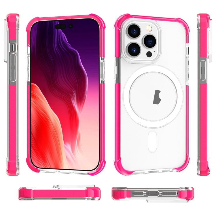  iPhone 15 Pro Skal Shockproof MagSafe Hybrid Rosa