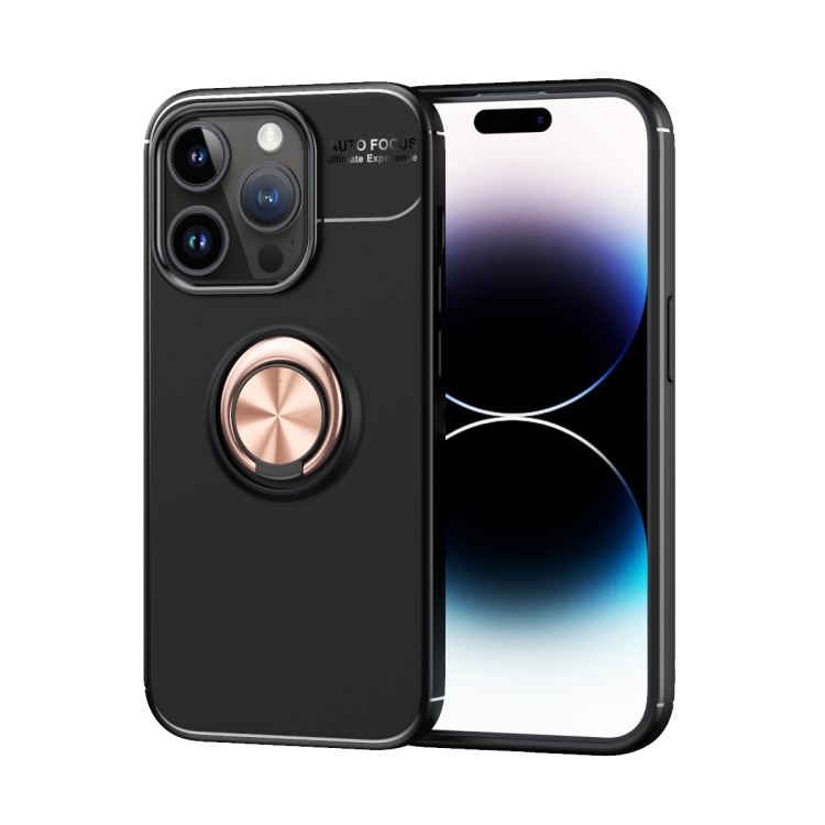  iPhone 15 Pro Skal Ring Svart/Roséguld