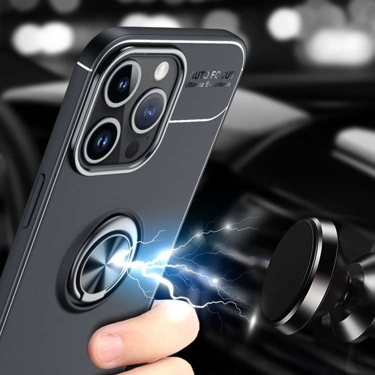  iPhone 15 Pro Skal Ring Svart/Röd