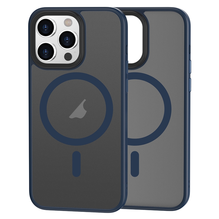  iPhone 15 Pro Skal MagSafe Hybrid Shield Mörk Blå