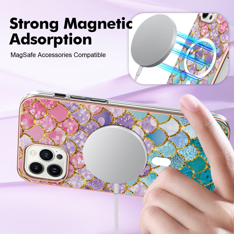  iPhone 15 Pro Skal MagSafe Marmor Rosa Fjäll
