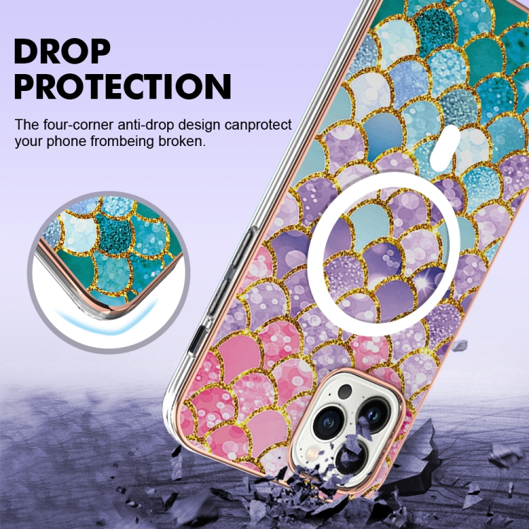  iPhone 15 Pro Skal MagSafe Marmor Rosa Fjäll