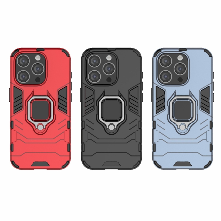  iPhone 15 Pro Skal Armor Hybrid Ring Röd