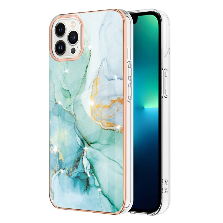  iPhone 15 Pro Skal Marmor TPU Grön