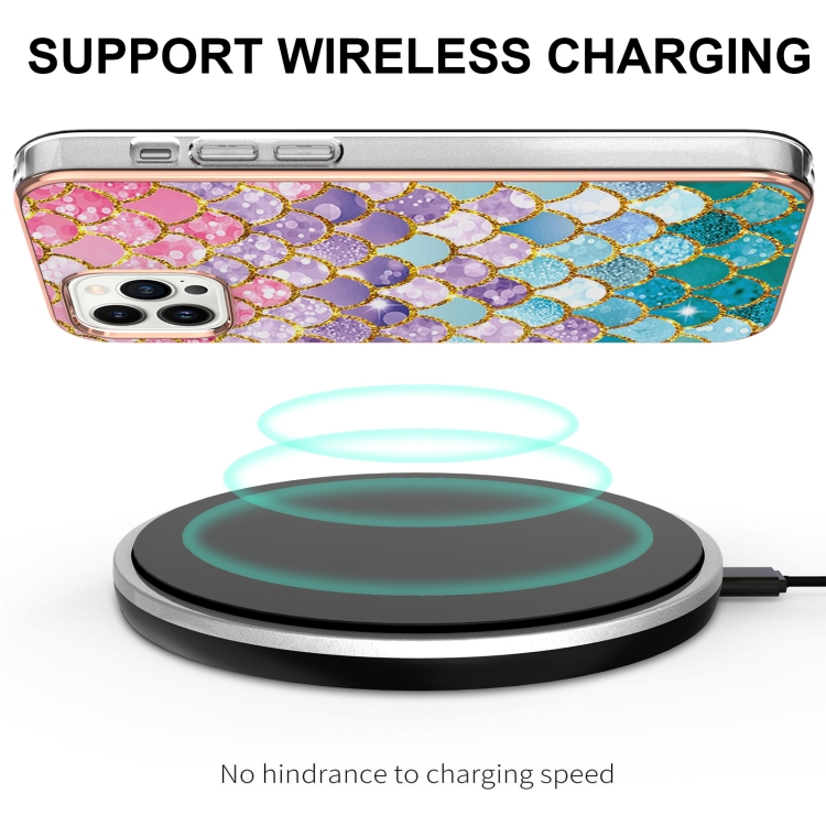  iPhone 15 Pro Skal Med Tryck Färgglatt Fjäll