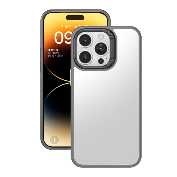  iPhone 15 Pro Skal Frostad Hybrid Grå