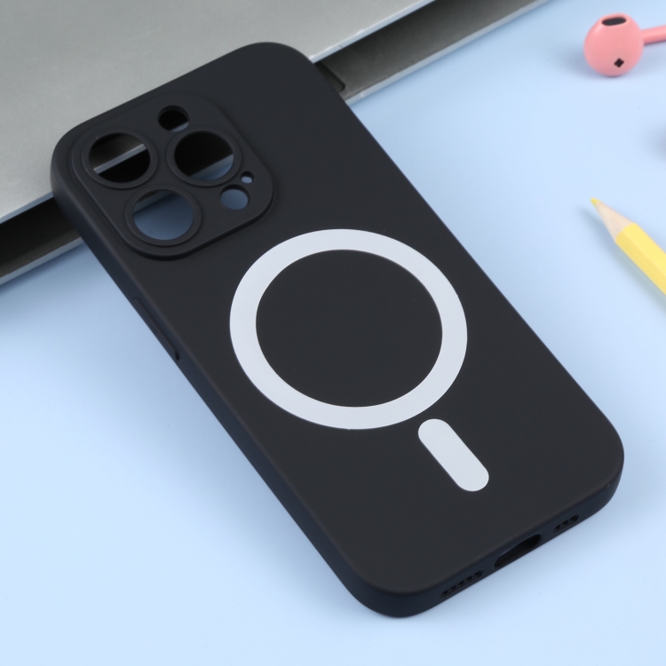  iPhone 15 Pro Skal MagSafe Liquid Silikon Svart