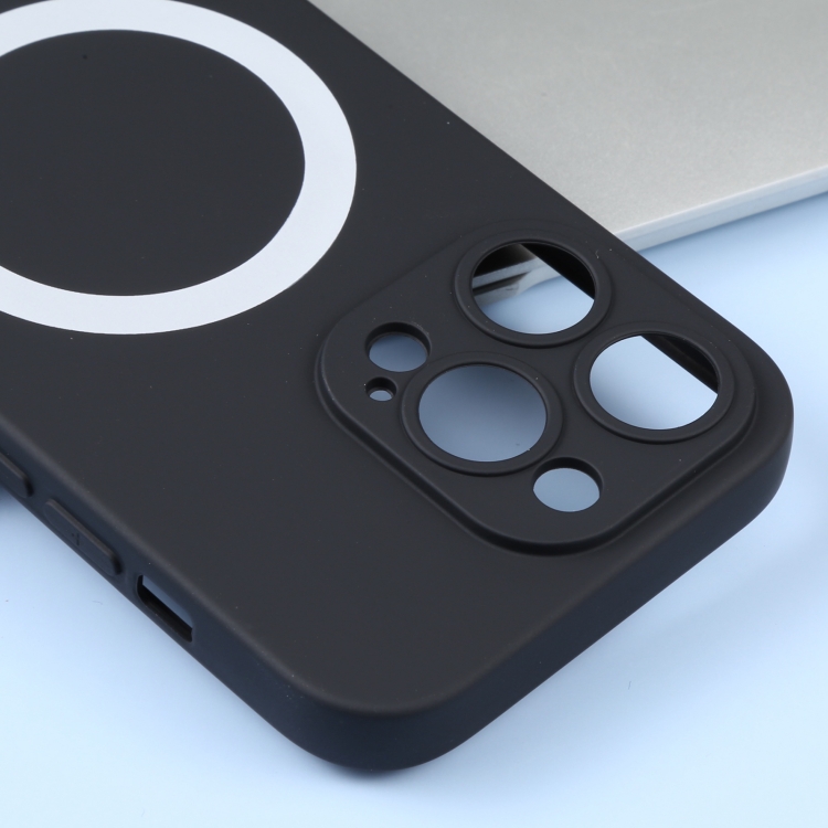  iPhone 15 Pro Skal MagSafe Liquid Silikon Svart