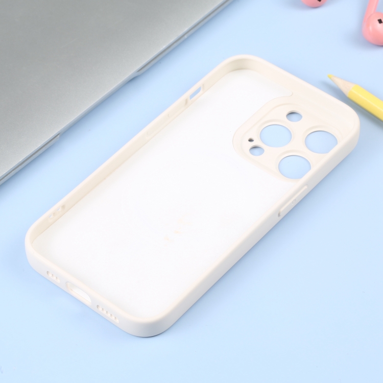  iPhone 15 Pro Skal MagSafe Liquid Silikon Vit