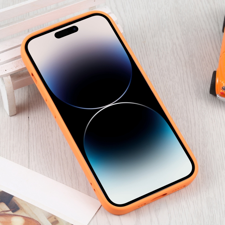  iPhone 15 Pro Skal MagSafe Liquid Silikon Orange