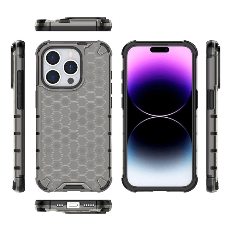  iPhone 15 Pro Skal Shockproof Honeycomb Svart