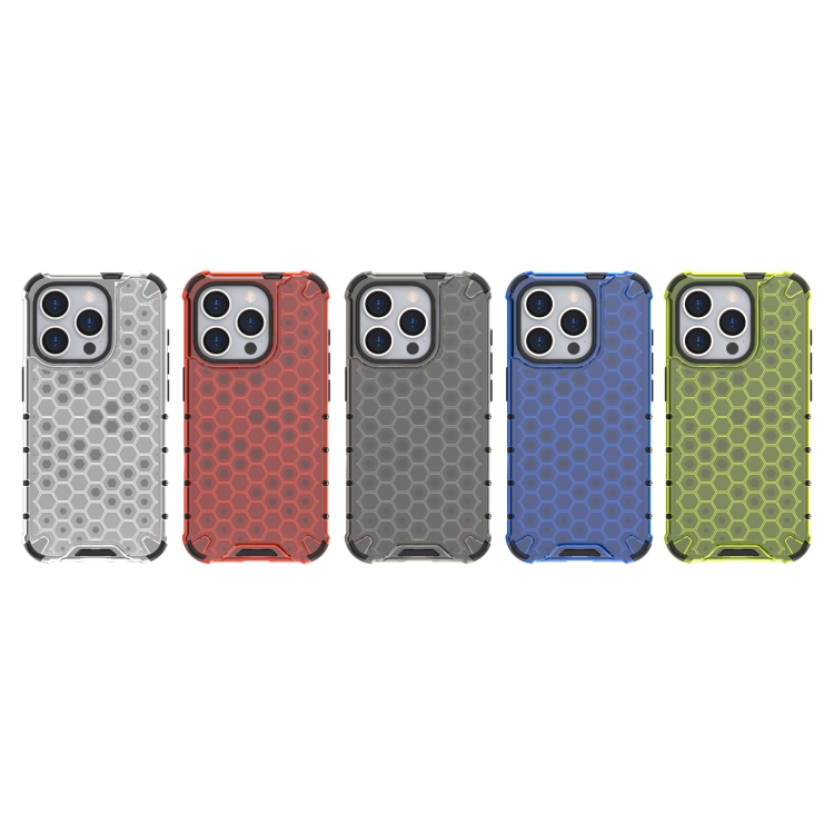  iPhone 15 Pro Skal Shockproof Honeycomb Grön
