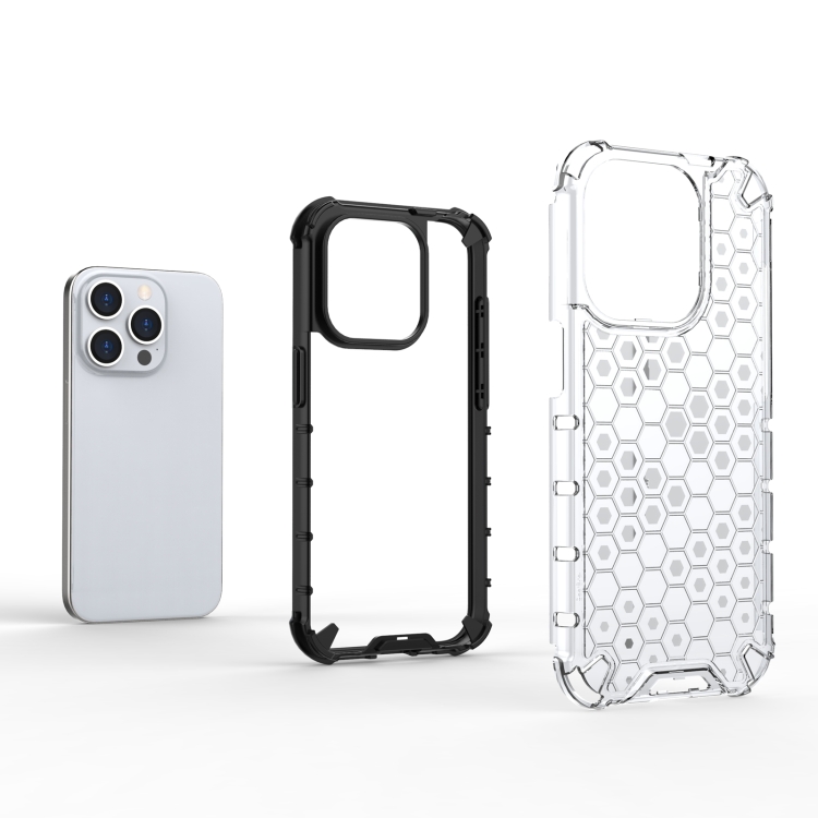  iPhone 15 Pro Skal Shockproof Honeycomb Röd