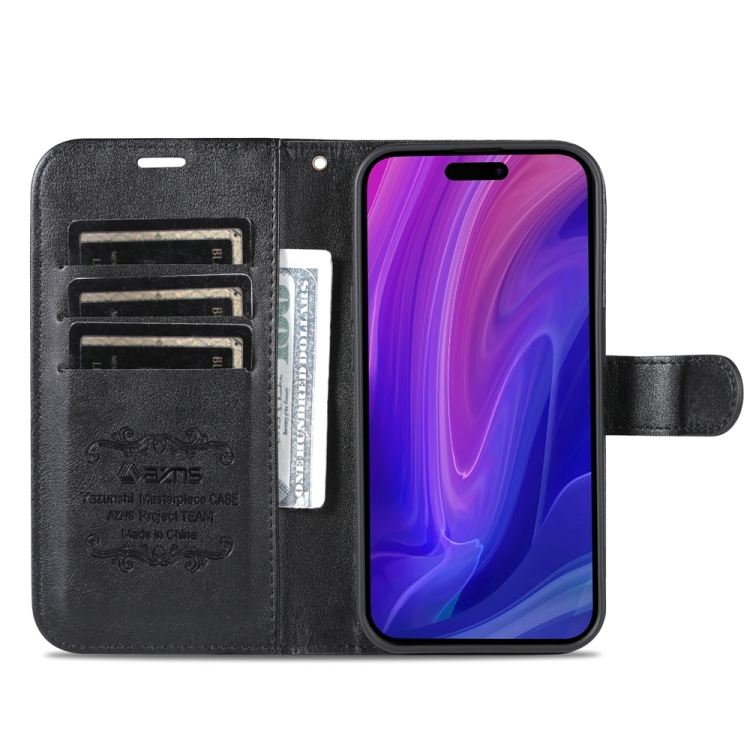 AZNS AZNS iPhone 15 Pro Fodral Läder Svart