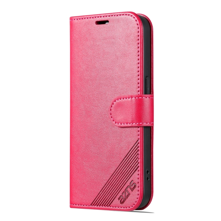AZNS AZNS iPhone 15 Pro Fodral Läder Rosaröd